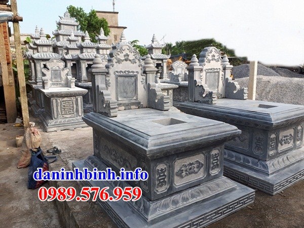 mộ không mái hậu bành kích thước đẹp bằng đá xanh Thanh Hóa bán tại Cần Thơ