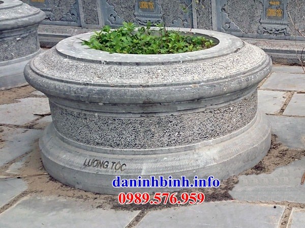 mộ tròn khu nghĩa trang gia đình dòng họ kích thước đẹp bằng đá tự nhiên nguyên khối bán tại Nam Định