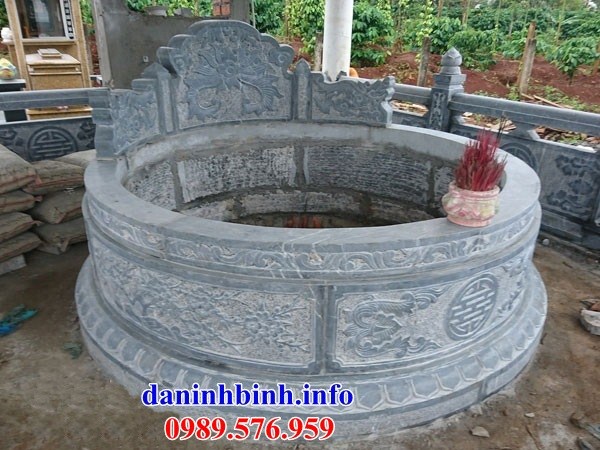 mộ tròn kích thước đẹp bằng đá chạm trổ tứ quý bán tại Cao Bằng