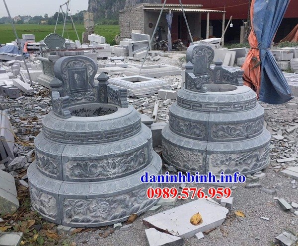 mộ tròn tam cấp thiết kế đẹp bằng đá tự nhiên bán tại Đắk Lắk8