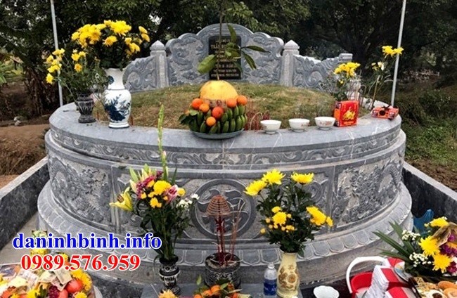 mộ tròn thiết kế đẹp bằng đá cất để tro hài cốt hỏa táng bán tại Đắk Lắk8