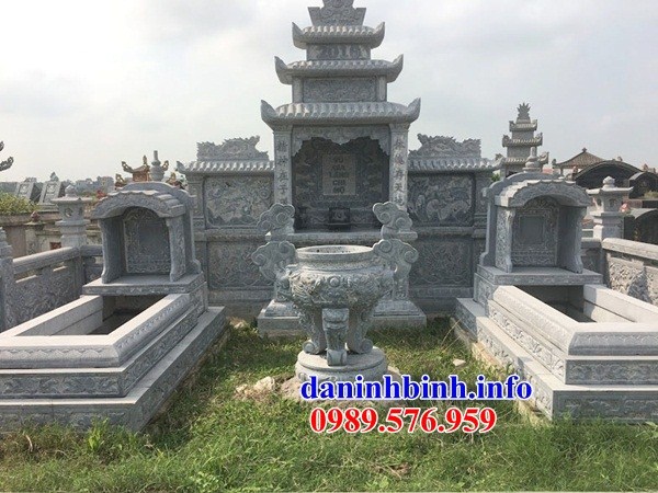 mộ đơn giản tam cấp thiết kế đẹp bằng đá mỹ nghệ Ninh Bình bán tại Đồng Nai